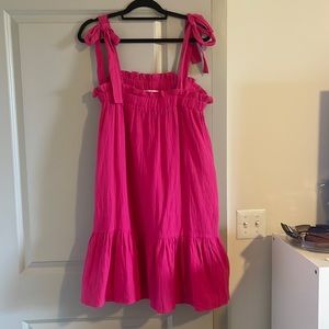 Hot Pink Smock Dress